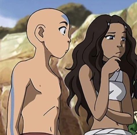 Ang And Katara, Avatar The Last Airbender Katara, The Last Airbender Katara, Aang And Katara, Black Posters, Avatar Ang, Atla Memes, Drawing Superheroes, Avatar Korra