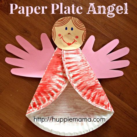 Christmas Kids Craft: Paper Plate Angel Paper Plate Angel, Paperplate Christmas Crafts, Christ Centered Christmas Crafts, Fun Christmas Crafts For Kids, Christ Centered Christmas, Angel Crafts, Fun Christmas Crafts, Church Crafts, Daycare Crafts