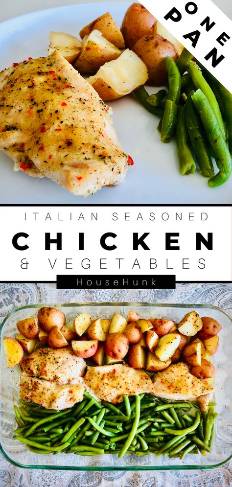 One of the easiest dinner recipes to make for my family on hectic evenings is this Sheet Pan Italian Seasoned Chicken and Vegetables recipe. There are minimal ingredients to mess with, and it is ready in about an hour. #sheetpan #sheetpandinners #sheetpanmeal Roasted Chicken Sheet Pan Dinner, Best Sheet Pan Chicken, Chicken Sheet Pan Dinner Italian Seasoning, Sheet Pan Italian Chicken And Veggies, Chicken Sheet Pan Dinners Easy, Chicken And Vegetable Recipes One Pan, Baked Chicken One Pan Meal, Quick Healthy Sheet Pan Dinner, Cookie Sheet Chicken And Veggies