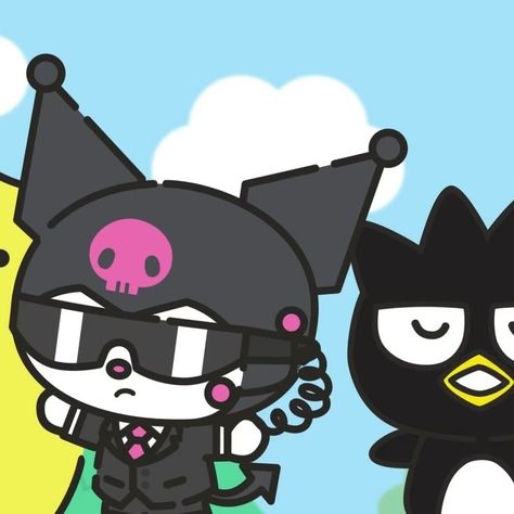 Kirby Trio Matching Pfp, Batz Maru Matching Pfp, Trio Sanrio Icons, Sanrio Matching Icons Trio, Sanrio Matching Pfps For 3 People, Kuromi And Batzmaru Matching Pfp, Emo Trio Matching Pfp, Kuromi And Badtz Maru Matching Pfps, Trio Matching Pfps Sanrio