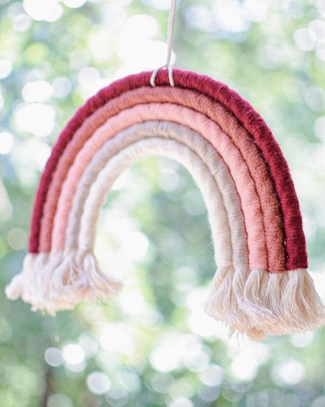 love this girly color combo! 💕 Rearview Mirror, Color Combo, A Rainbow, Wooden Beads, Color Combos, Knitted Hats, Essential Oils, Crochet Hats, Rainbow