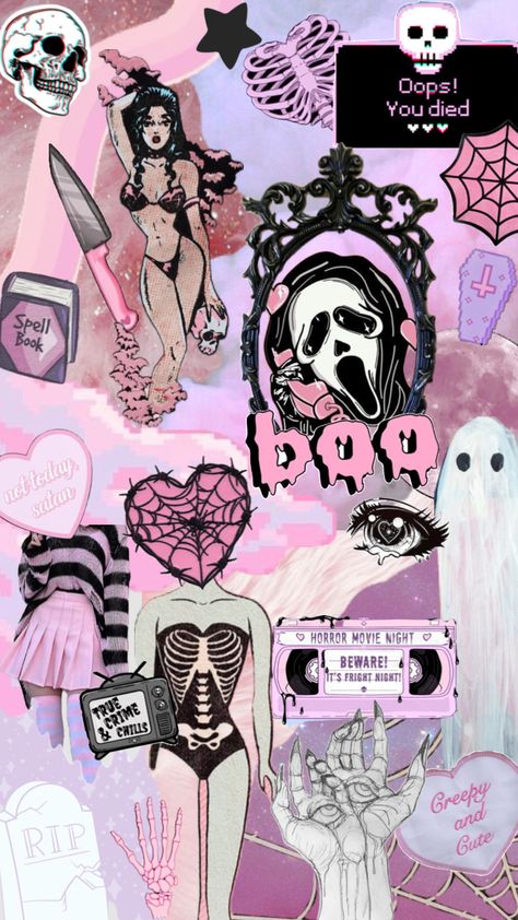 Goth Aesthetic Wallpaper, Goth Kawaii, Halloween Wallpaper Iphone Backgrounds, Pastel Halloween, Scary Wallpaper, Goth Wallpaper, Crochet Work, Mood Wallpaper, Halloween Wallpaper Iphone