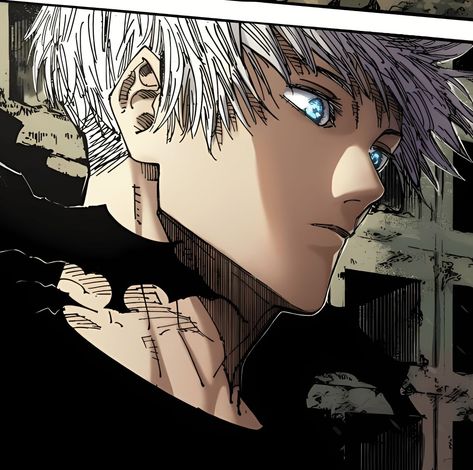 Gojo Manga Icons Colored, Gojo After Unsealed, Gojo Manga Color, Jjk Manga Colored, Gojo Unsealed, Gojo Colored, Gojo Manga Colored, Jujutsu Kaisen Icon, Gojo Manga