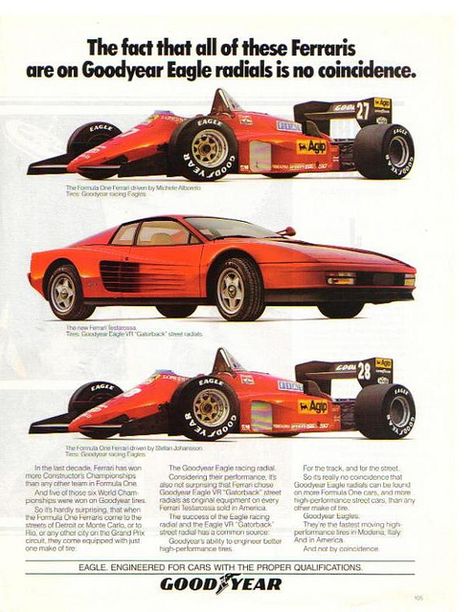 1986 Ferrari Magazine Ad by blondygirl, via Flickr Vintage Car Posters Ferrari, Ferrari Advertisement, Ferrari Advertising, F1 Magazine, Vintage Car Ads, Ferrari Vintage, Vintage Ferrari, Ferrari Poster, F1 Race