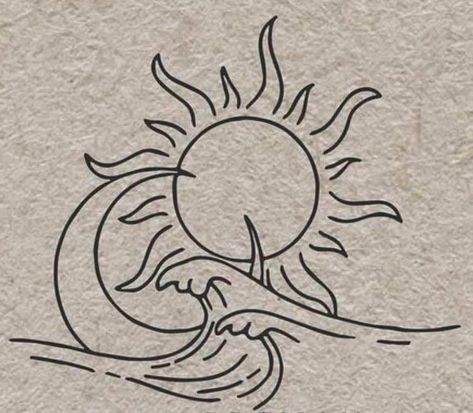 Sun And Ocean, American Traditional Tattoo Ideas, Traditional Tattoo Ideas, Bestie Tattoo, Doodle Tattoo, Gothic Tattoo, Detailed Tattoo, Dainty Tattoos, Real Tattoo