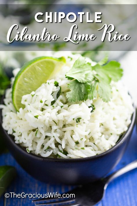 Chipotle Cilantro Lime Rice, Chipotle Rice, Cilantro Lime Rice Recipe, Chipotle Recipes, Lime Rice Recipes, White Rice Recipes, Cilantro Rice, Rice Recipes For Dinner, Rice Side Dishes