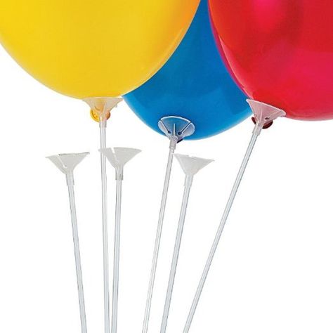 Amazon.com: 12 Plastic Balloon Sticks 24" Long Sticks and 12 balloon Cups: Everything Else Balloon Stick, Plastic Balloons, Transparent Balloons, Clear Cups, Bubble Balloons, Plastic Items, May Flowers, Party Packs, For Your Party