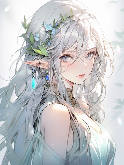 Elf Animes, Anime Fairy Art, Cute Elf Drawing, Anime Elf Princess, Fantasy Elf Art, Elf Illustration, Elf Drawing, Fairy Anime, Elf Drawings