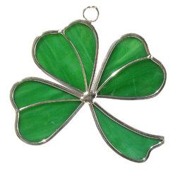 Products - Studio One Art Glass Shamrock Suncatcher, Lawn Ornaments, Stained Glass Suncatchers, Geometric Decor, Glass Projects, Garden Accents, Stained Glass Projects, Hemp Rope, Luck Of The Irish