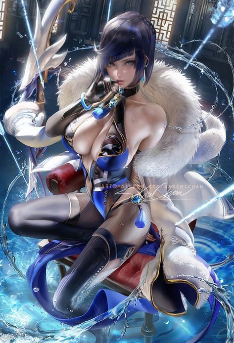 Sakimichan Art, Gijinka Pokemon, Comics Girls, Female Character Design, Image Hd, Anime Comics, Game Character, Anime Character Design, Anime Character