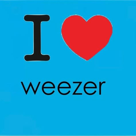 profile picture with text that says i heart weezer Weezer Pfps, Weezer Widget, Weezer Wallpapers, Weezer Pfp, Sweater Song, Never See You Again, Rivers Cuomo, Buddy Holly, Weezer