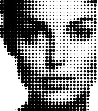 Halftone Art, Gradient Image, Cnc Art, Halftone Dots, 인물 드로잉, White Image, Arte Pop, Generative Art, Image Generator