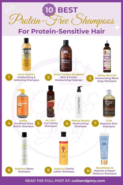 Best protein-free shampoos you can incorporate into your hair regimen. Low Porosity Hair Care, Natural Hair Maintenance, Best Clarifying Shampoo, Low Porosity Natural Hair, Low Porosity Hair, Protein Shampoo, Natural Hair Shampoo, Low Porosity, Low Porosity Hair Products