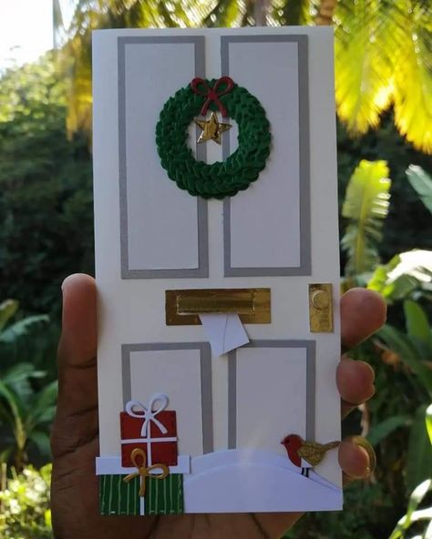 Diy Christmas Front Door, Christmas Gift Card Ideas, Door Card, Christmas Front Door, Amazon Shop, Christmas Card Art, Christmas Front Doors, Homemade Christmas Cards, Christmas Card Crafts