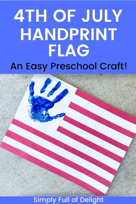 child making handprint flag craft American Flag Crafts Preschool, Flag Day Activities, Preschool Life Skills, Handprint Flag, American Flag Crafts, Easy Preschool Crafts, 4th Of July Games, Flag Crafts, Activities Ideas