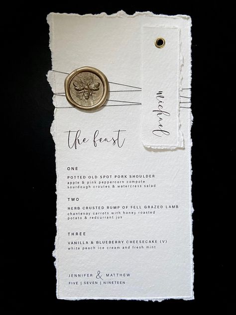 Rustic Italian Wedding, Wax Stamps, Modern Wedding Stationery, Wedding Menu Cards, Sealing Wax, Shop Wedding, Wedding Places, Wedding Signage, Wedding Place Cards