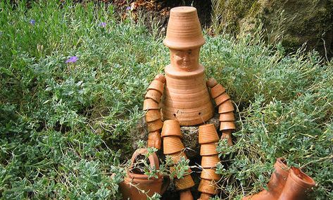 Pot Man, New Craft Ideas, Pot Person, Recycling Crafts, Flower Pot People, Clay Pot People, Pot People, Flower Pot Art, Plant Pot Diy