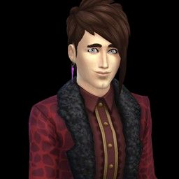 Caleb Vatore is a pre-made Sim from The Sims 4: Vampires. He is a vampire, and resides in Forgotten Hollow with his sister Lilith. They both want to be good vampires and learn alternative ways to drink plasma, which makes the vampire Vladislaus Straud angry. Simology Gallery Caleb on The Sims... Vladislaus Straud Sims 4, Sims 4 Caleb Vatore, Sims Townies, Caleb Vatore, Sims Memes, Negative Relationships, 17th Anniversary, Relationship Images, The Werewolf