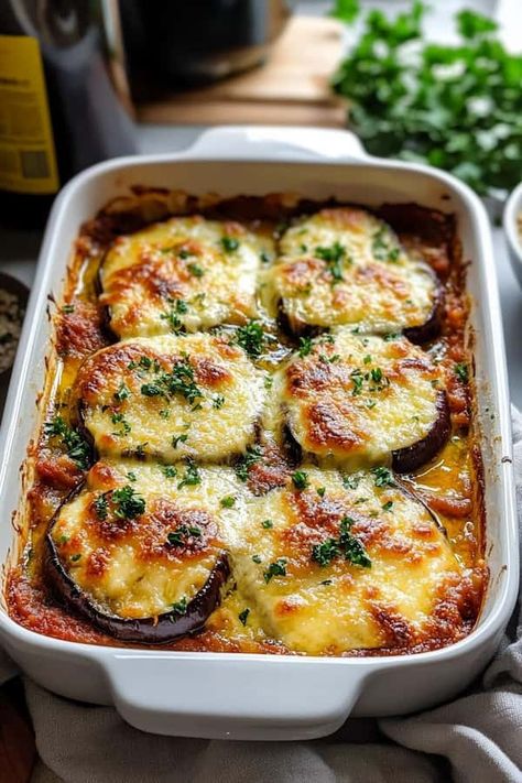 Baked Eggplant Parmesan Recipe - MushroomSalus Oven Baked Eggplant Recipes, Eggplant Recipes Baked, Healthy Eggplant Recipes, Crispy Baked Eggplant, Eggplant Marinara, Oven Baked Eggplant, Baked Eggplant Recipes, Sicilian Eggplant, Baked Eggplant Slices