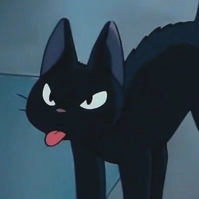 Cute Studio Ghibli Pfp, Jiji Cat Aesthetic, Jiji Pfp, Taurus Lilith, Ghibli Cat, Jiji Cat, Gogo Tomago, All Work And No Play, Funny Cat Faces