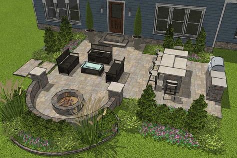 Small Patio Design, Patio Plans, Backyard Layout, Patio Layout, Concrete Patio Designs, Patio Pavers Design, Backyard Design Layout, Dream Patio, Patio Deck Designs