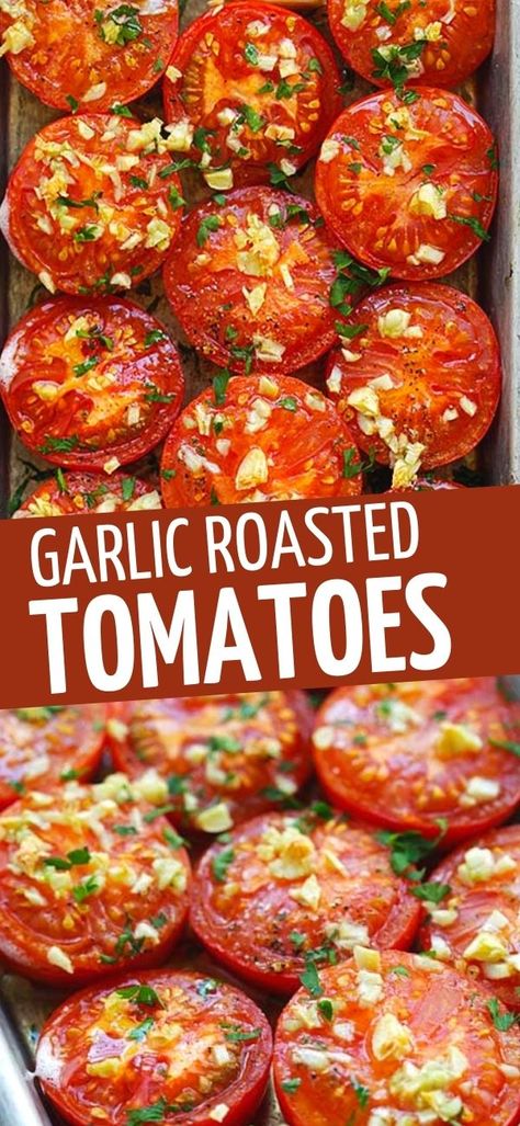 Roasted Tomatoes And Peppers, Roasted Roma Tomatoes, Roasted Tomatoes And Garlic, Roasted Tomato And Garlic, Baked Tomato Recipes, Farmhouse Cooking, Tomato Bake, Malaysia Recipes, Daniel Diet