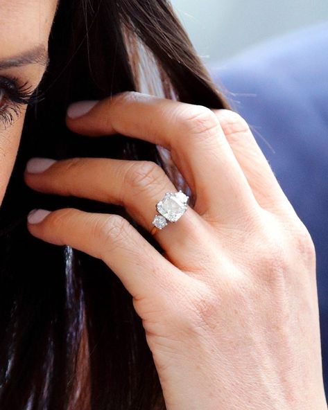 #MeghanMarkle's engagement ring has been identified as the most searched celebrity ring, and we can see why.💎 Follow the #linkinbio below to discover the heartfelt sentiment behind the Duchess of Sussex's #engagementring. 📷: Getty Images Megan Markle Engagement Ring, Meghan Markle Wedding Ring, Meghan Markle Ring, Meghan Markle Engagement Ring, Meghan Markle Engagement, Celebrity Rings, Many Rings, Meghan Markle Wedding, Future Engagement Rings