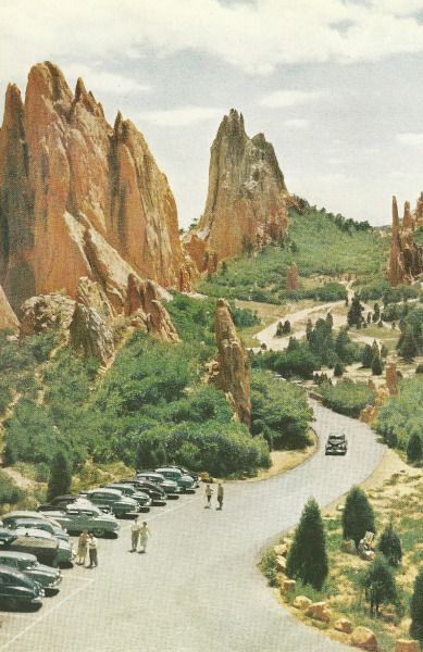 Gate Rocks, Colorado National Geographic | August 1954 Vintage Hiking Photos, Vintage Nat Geo, Vintage Landscape Photography, Vintage Landscapes, Vintage National Geographic, Vintage Landscape Art, National Geographic Photography, Red Sandstone, Tunnel Of Love