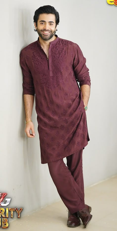 Male Kurta Design, Prince Coat Wedding Pakistani, Kurta Poses, Kurta Design For Men, Mehndi Clothes, Sheheryar Munawar, Suits For Guys, Kurta Designs Men's, Blazer Design