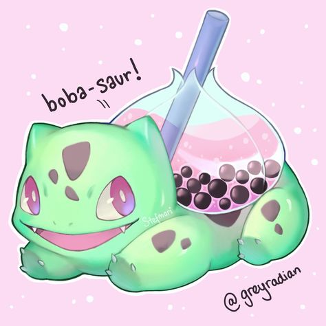 Was inspired by my local boba store to draw this crossbreed Pokemon Boba, Boba Tattoo, Boba Wallpaper, Boba Store, Pokemon Variants, Kawaii Boba, Pokemon Variations, Starter Pokemon, Scary Drawings