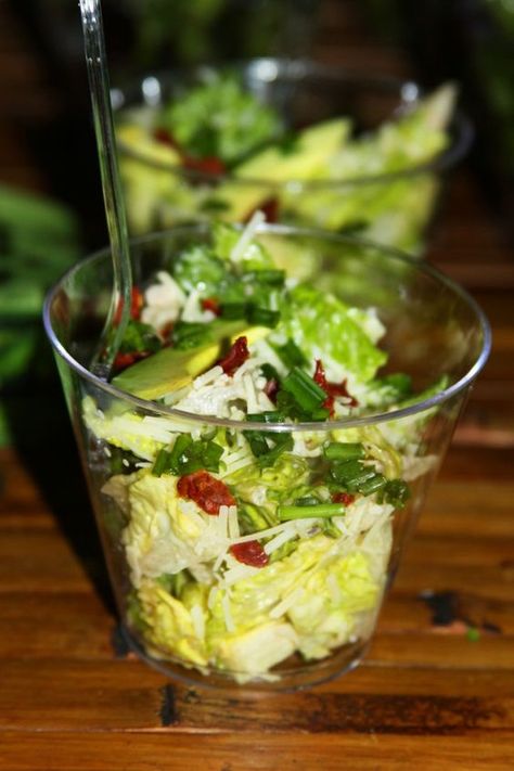 Cyberton Cesar Salad- Put individual salad cups out for easy eating!: Individual Salad Cups, Caesar Salad Cups, Salad Cups, Best Thanksgiving Side Dishes, Thanksgiving Side Dishes Easy, Thanksgiving Food Sides, Individual Salads, Thanksgiving Recipes Side Dishes, Summer Salad Recipes