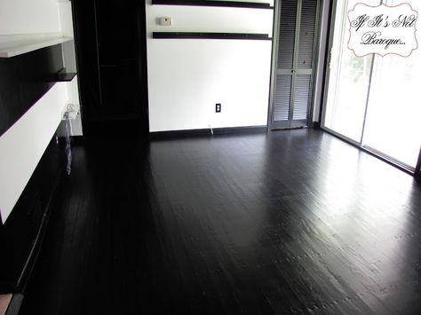 The Trials and Tribulations of a Painted Floor Epoxy Concrete Floor, Painted Hardwood Floors, Black Wood Floors, Painted Wood Floors, Painted Concrete Floors, Floor Paint, Garage Remodel, Painted Floor, Floor Ideas