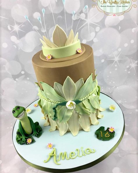 Tiana Princess And The Frog Cake, Princess And The Frog Birthday Party Ideas, Tiana Birthday Cake, Princess Tiana Sweet 16 Cake, Princess And The Frog Sweet 16 Cake, Princess And The Frog Birthday Theme, Tiana Cake, Princess Tiana Cake Ideas, Princess Tiana Birthday Party Cake