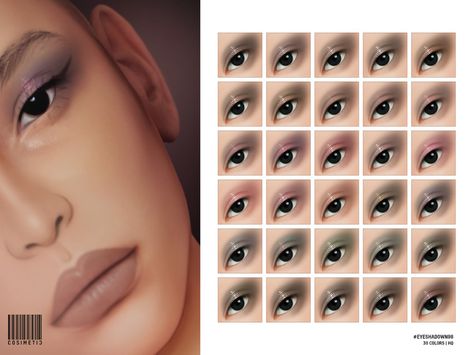 Sims 4 Cc Makeup Eyeshadow Korean, Eyeshadow Monolid, Sims 4 Cc Makeup Eyeshadow, Makeup Cc Sims 4, Cosimetic's Sims 4, Sims 4 Eyeshadow, Eyeshadow Korean, Sims Makeup, Cc Makeup