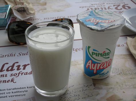 Turkish Ayran Glass Of Milk, Milk, Drinks, Glass