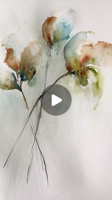 Luz María Westphal on Instagram: "Full video and tutorial on Patreon!  English and Spanish   https://www.patreon.com/LuzWatercolor  #watercolor, #watercolorpainting, #watercolorart, #watercolorpaintingtutorial, #watercolorinspiration, #watercolorlove, #watercolorillustration, #watercolorartist, #watercolorvibes #looseflowers #abstractflowers #abstractart #abstractwatercolor #loosefloral #looseflowers #watercolorprocess  #abstractpainting #tutorialwatercolor" Abstract Watercolor Tutorial, Abstract Watercolor Paintings Tutorials, Abstract Watercolor Flower, Learn Watercolor Painting, Flower Drawing Tutorials, Art Tutorials Watercolor, Watercolor Flowers Tutorial, Watercolor Video, Watercolor Lessons