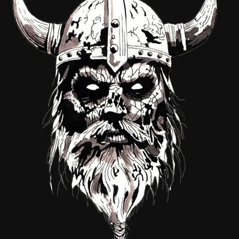 Ink drawing of a zombie, also known as a Draugr in Norse mythology. #inkdrawing #inkart #draugr #draugrchallenge #zombie #zombiewarrior #viking #vikingspirit #norse #norsemythology #norsepagan Viking Skull Art, Viking Skull, Norse Pagan, Viking Tattoos, Norse Mythology, Tattoos Ideas, Skull Art, Ink Art, Ink Drawing