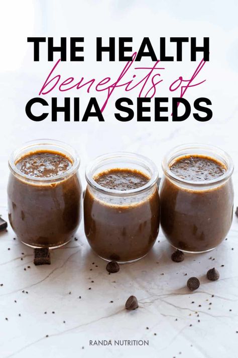 Here's the quick guide to the health benefits of chia seeds for nutrition beginners. If you're looking for a nutrition staple and easy to find healthy ingredient that's high in fiber and omega 3s, try this superfood! #chiaseeds #nutrition Chia Seed Pudding Coffee, Mocha Chia Pudding, Coffee Chia Seed Pudding, Coffee Chia Pudding, Coconut Chia Seed Pudding, Chia Puddings, Chia Seed Pudding Recipe, Chia Recipes, Chocolate Chia Seed Pudding