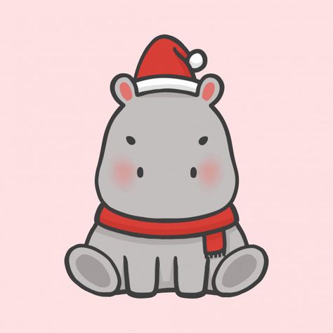 Cute hippopotamus costume christmas hand drawn cartoon style Hippopotamus Costume, Cartoons Aesthetic Wallpaper, Cute Hippopotamus, Cartoons Aesthetic, Christmas Profile Pictures, Merry Christmas Calligraphy, Easy Animal Drawings, Merry Christmas Ya Filthy Animal, Cute Kawaii Animals