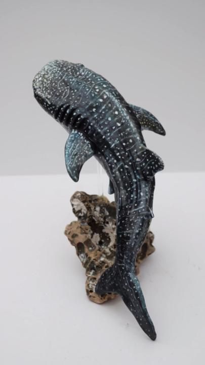 Whale Shark Sculpture, Shark Clay Sculpture, Clay Whale Shark, Ocean Things, Whale Sculpture, Shark Sculpture, Alevel Art, Happy Shark, Shark Week