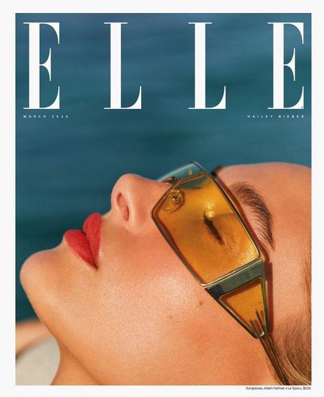 Hailey Bieber Elle Magazine, Zoey Grossman Photography, Rhode Campaign, Elle Magazine Cover, Zoey Grossman, Summer Magazine, Hailey Rhode Baldwin, Vintage Vogue Covers, Magazine Wall