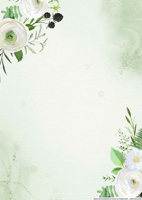 Get 20+ Greenery Leaf Floral Watercolor Canva Wedding Invitation Templates Hello, my lovely friends, who are looking for the perfect wedding invitation! I am here to help you make your search a little easier. You'll be amazed by these incredible floral greenery wedding invit... Green Floral Background, Green Invitation Background, Green And White Floral Background, Greenery Border Template, Light Green Watercolor Background, Plus Size Brides, Graduation Poses, Plus Size Bride, Greenery Wedding Invitations