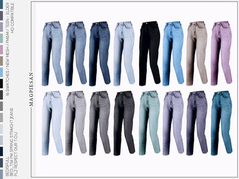 Sims 4 Cc Straight Jeans, Sims 4 Cc Straight Leg Jeans, The Sims 4 Cc Men Clothes Jeans, Sims 4 Mens Jeans, Sims4 Cc Jeans Male, Sims 4 Cuffed Jeans, White Mom Jeans, Sims Download, Sims 4 Beds