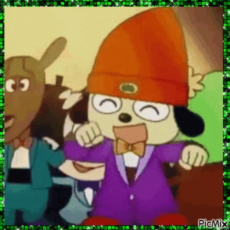 Parappa The Rapper Gif, Parappa Pfp, Rapper Icons, Jammer Lammy, Parappa The Rapper, Rap Artists, Rocks And Gems, I Love Him, Animated Gif