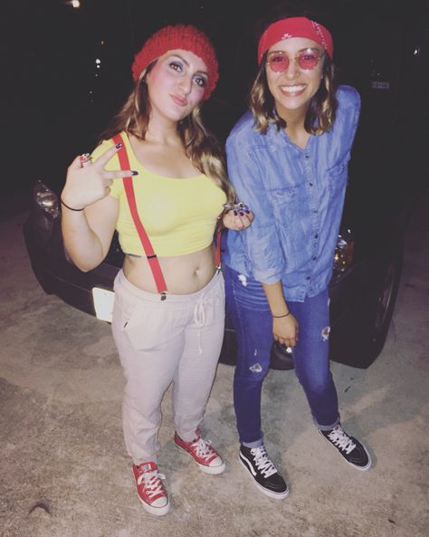 Cheech and Chong Halloween costumes                                                                                                                                                                                 More Chi And Chong Costume, Chic And Chong Costume, Chech And Chong Halloween Costumes, Butch Halloween Costumes, Cheech And Chong Costumes Women, Cheech And Chong Costumes Couples, Cheech And Chong Costumes, 80s Costume Diy, Diy Costumes Men