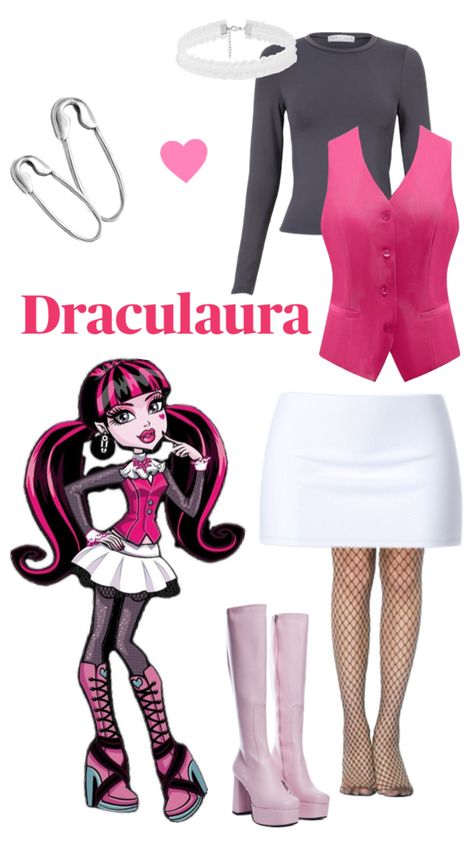 Draculaura Halloween Costume, Draculaura Halloween, Draculaura Costume, Halloween Inspired Outfits, Monster High Halloween Costumes, Halloween Fashion Outfits, Monster High Halloween, Monster High Costume, Halloween Parejas