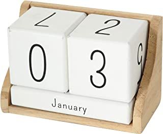 Amazon.com: Perpetual Calender Wood Calendar, Block Calendar, Letter Blocks, Days And Months, Modern Farmhouse Design, Kitchen Counters, Rubik's Cube, Gifted Education, Perpetual Calendar