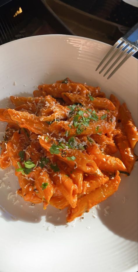 penne alla vodka Spicy Rigatoni, Rigatoni Recipe, Pink Pasta, Food Art Ideas, Penne Alla Vodka, Basic Cooking, Alla Vodka, Food Babe, Food Therapy