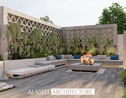 Double Height Courtyard Wall Design, Roof Terrace Design Small Outdoor Spaces, Luxury Terrace Garden, Rooftop Terrace Design Indian, Arabic Rooftop Design, Terrace Garden Rooftop Indian, Rooftop Patio Design, Terrace Garden Design, Terrace Decor