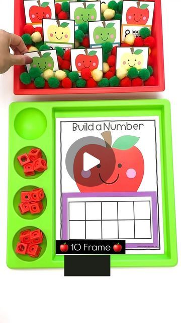 Angie Brezina - Preschool/Pre-K on Instagram: "🍎FREEBIE- Apple 10 Frames���🍎

🍎Pair with mini erasers, cubes, or Pom poms for a fun way to introduce 10 frames to your little learners!

🍎Drop an 🍎🍏 in the comments and I’ll send the link right over😊" Pom Pom Preschool Activities, Mini Erasers, Numbers Preschool, Preschool Art Activities, 10 Frame, Preschool Art, Jelly Roll, Erasers, Art Activities